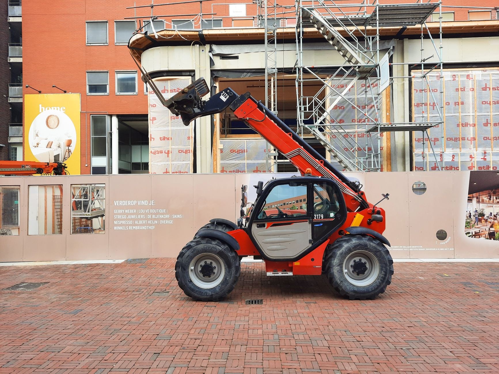 Telehandler on a construction site