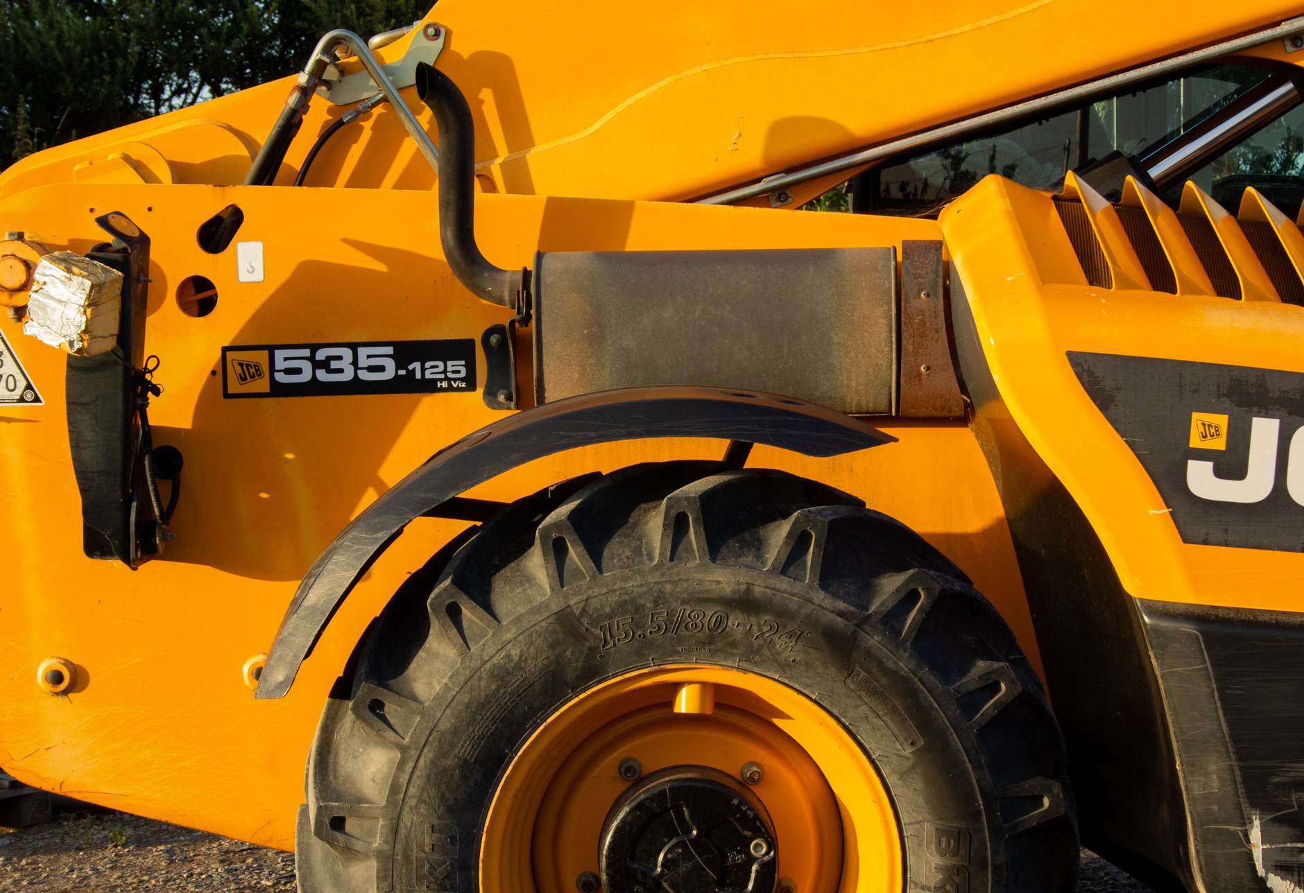 Telehandler close up